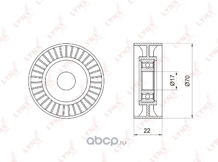 Направляющий ролик / Приводной LYNXauto купить 1 132 ₽
