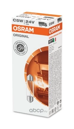 Лампа 24V C5W 5W OSRAM ORIGINAL LINE 1 шт. картон купить 60 ₽