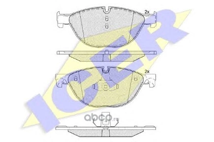 Колодки передние BMW 5-Serie(F10/F11)/7-Serie(F01/F02) 08-> ICER купить 3 701 ₽