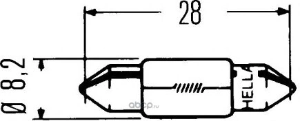 Лампа накаливания  SV7-8 24V 3W 10 шт. купить 164 ₽