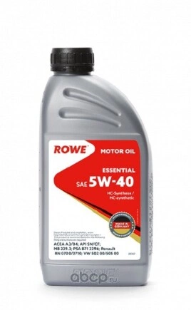 ESSENTIAL SAE 5W-40 синтетика 5W-40 1 л. купить 1 279 ₽