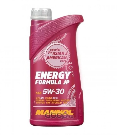 Масло моторное MANNOL Energy Formula JP 5W-30 синтетическое 1 л купить 766 ₽