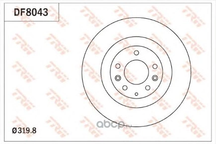 Диск тормозной передний MAZDA CX-7 06-14 / CX-9 07-> / FORD EDGE 10-> TRW купить 7 039 ₽