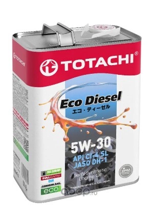 Масло моторное TOTACHI Eco Diesel Semi-Synthetic 5W-30 полусинтетика 4 л купить 3 060 ₽