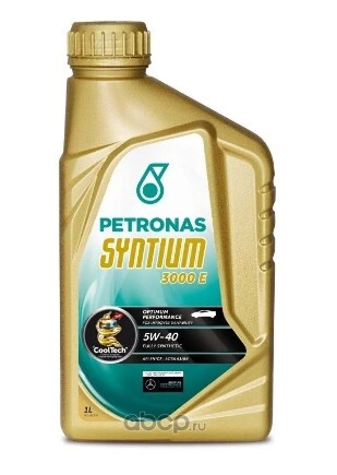 Масло моторное PETRONAS Syntium 3000 E 5W-40 синтетическое 1 л 18051619 купить 1 075 ₽