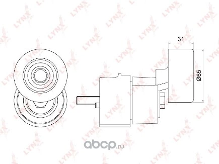 Ролик-Натяжитель приводного ремня HYUNDAI iX35/KIA Sportage III mot.2,0/2,4L LYNXauto купить 4 367 ₽