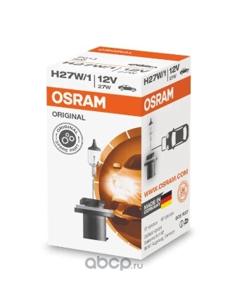 Лампа 12V H27W/1 27W PG13 OSRAM ORIGINAL LINE 1 шт. картон купить 322 ₽