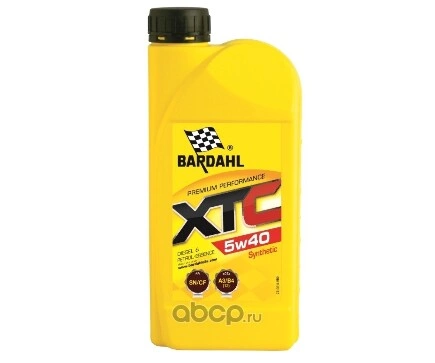 Масло моторное Bardahl XTC 5W-40 A3/B4 синтетическое 1 л купить 1 482 ₽