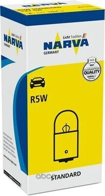 Лампа галогеновая  R5W BA15s 12V 5W 10 шт. купить 47 ₽