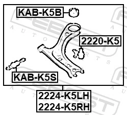 Опора шаровая переднего рычага HYUNDAI SONATA 19 (2019-) [K1] FEBEST купить 2 406 ₽