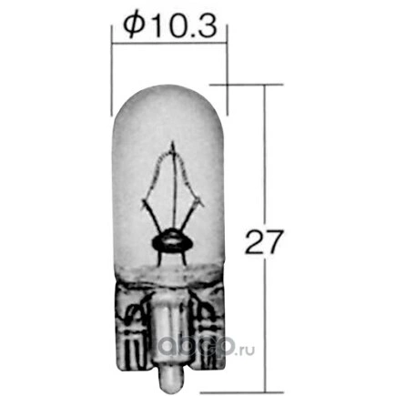 Лампа 12V W5W 5W W2,1x9,5d MITSUBISHI 1 шт. купить 407 ₽