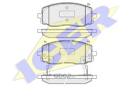 Колодки передние KIA PICANTO ICER купить 1 604 ₽