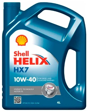 Масло моторное SHELL Helix HX7 10W-40 полусинтетическое 4 л EURO купить 2 953 ₽