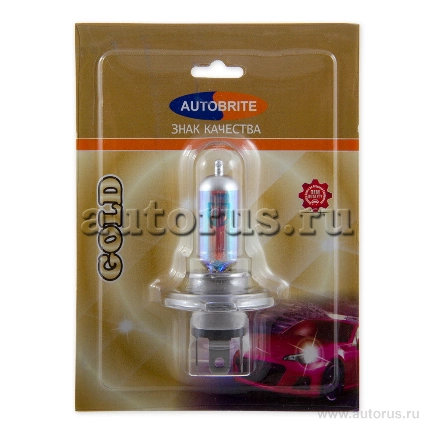 Лампа 12V H4 60/55W P43t AUTOBRITE GOLD 1 шт. блистер купить 188 ₽