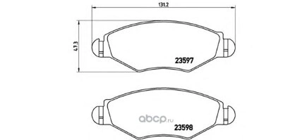 Колодки тормозные передние BREMBO купить 2 761 ₽