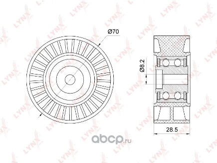 Направляющий ролик приводной LYNXauto купить 871 ₽