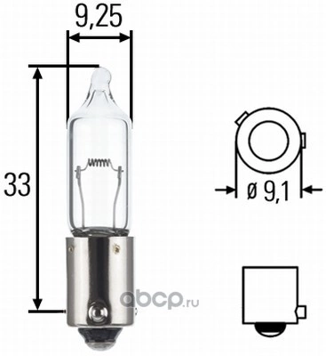 Лампа 12V H21W 21W BAY9s HELLA 1 шт. картон купить 424 ₽