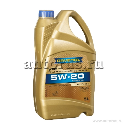 Масло моторное Ravenol 5W-20 синтетика 5 л купить 6 132 ₽