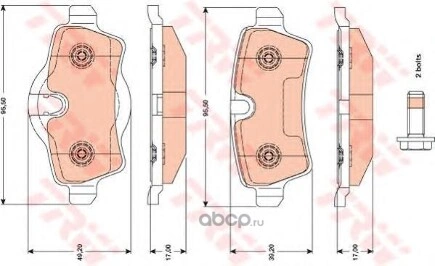 Колодки тормозные задние TRW купить 3 855 ₽