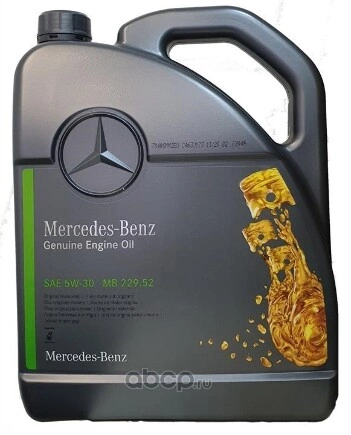 Масло мотороное 5W30 (MB 229.52) 5L MERCEDES-BENZ купить 11 552 ₽