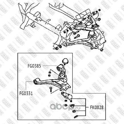 Опора шаровая L=R (нижний рычаг) MITSUBISHI L200 2006-> FIXAR купить 1 414 ₽