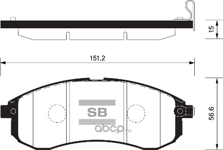 Колодки тормозные передние SANGSIN BRAKE купить 1 324 ₽