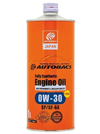 Масло моторное AUTOBACS Engine Oil 0W-30 синтетическое 1 л купить 1 223 ₽