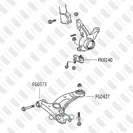 Опора шаровая L=R (нижний рычаг) TOYOTA Corolla E10/E11/Prius I FIXAR купить 749 ₽