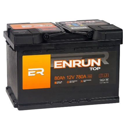 Аккумулятор ENRUN TOP 80 А/ч обратная R+ L3 278х175х190 EN780 А купить 9 568 ₽