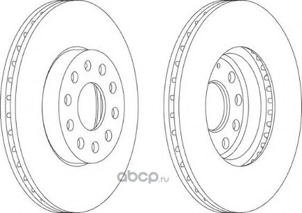 Диск тормозной передний VW AD вент FERODO купить 6 385 ₽