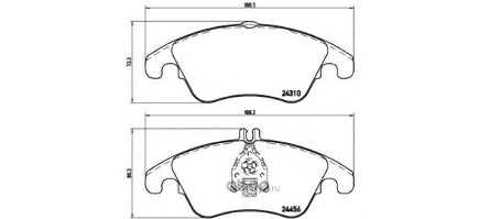 Колодки тормозные MERCEDES W204W212 (спорт) передние BREMBO купить 7 679 ₽