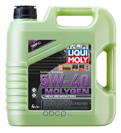 Масло моторное LIQUI MOLY Molygen New Generation 5W-40 синтетическое 4 л купить 7 117 ₽