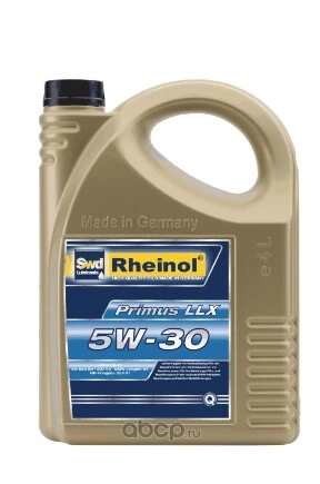 4L Масло SwdRheinol Primus LLX 5W-30 (30180470) VW 504.00/507.00 MB229.51 BMW LL-04 C3 SWD RHEINOL купить 3 963 ₽