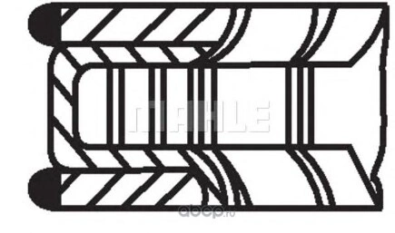 Кольца поршневые (комплект на 1 цилиндр) OPEL mot.1,6L Z16XER /D=79mm STD+0,50mm KNECHT/MAHLE купить 3 430 ₽