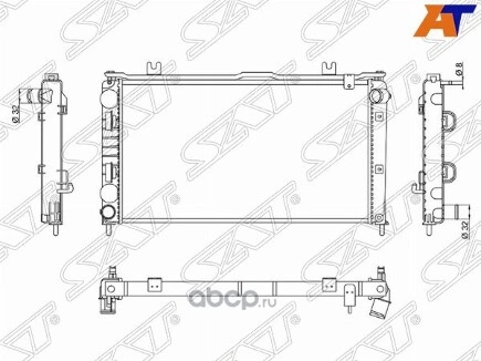 Радиатор LADA GRANTA 15- KALINA II 13- (трубчатый) SAT купить 4 131 ₽