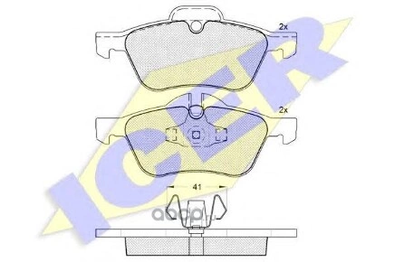 Колодки передние MINI COOPER R50/52/53 ICER купить 2 261 ₽