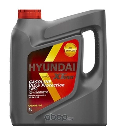 Масло моторное Hyundai Xteer Gasoline Ultra Protection 5W-50 4 л купить 2 902 ₽