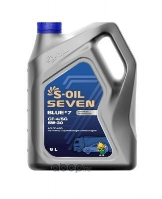 МАСЛО МОТОРНОЕ 5W30 S-OIL 7 BLUE #7 CF4/SG (6л) купить 2 918 ₽