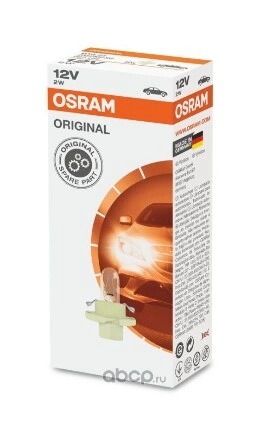 Лампа 12V 2W OSRAM ORIGINAL LINE 1 шт. картон купить 98 ₽