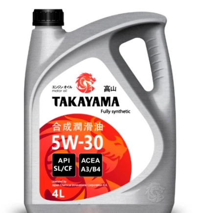 Масло моторное Takayama Motor Oil 5W-30 синтетическое 4 л купить 2 940 ₽