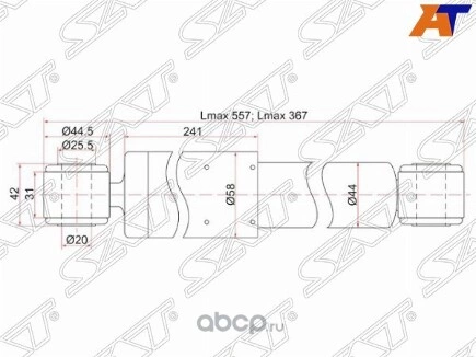 Амортизатор задний KIA BONGO III/HYUNDAI PORTER 4WD 04- LH=RH купить 2 558 ₽