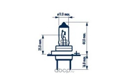 Лампа галогеновая  H7 PX26d 12V 80W 1 шт. купить 609 ₽