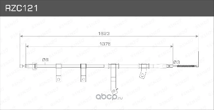 ТРОСЫ СТОЯНОЧНОГО ТОРМОЗА, RZC121 RENZO купить 1 399 ₽