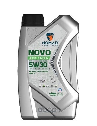 NOMAD Масло моторное NOVO 9000 GREEN 5W-30 (1 л.) ACEA C2/C3 купить 1 157 ₽