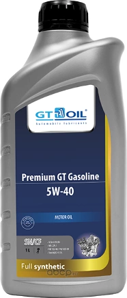 Масло моторное GT OIL Premium GT Gasoline 5W-40 синтетическое 1 л купить 957 ₽