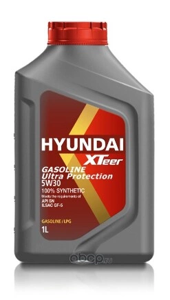 Масло моторное Hyundai Xteer Gasoline Ultra Protection 5W-30 1 л купить 764 ₽