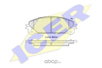 Колодки передние LEXUS RX III 270-450 2009-> ICER купить 4 095 ₽