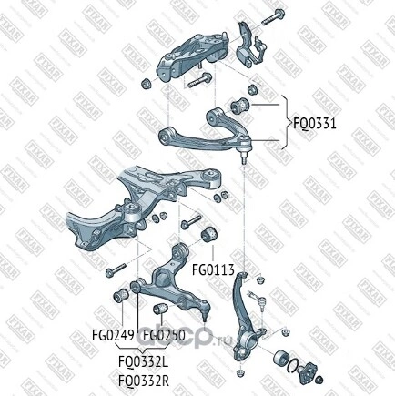 Рычаг передний верхний L=R AUDI Q7/ PORSCHE Cayenne/VW Touareg 02-10 FIXAR купить 6 458 ₽