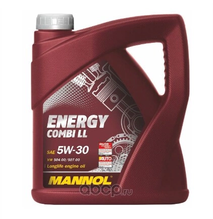 Масло моторное MANNOL ENERGY COMBI LL 5W-30 4 л купить 3 793 ₽