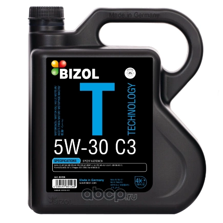 Масло моторное BIZOL TECHNOLOGY 5W-30 C3 синтетика 4 л купить 4 409 ₽